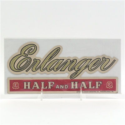 Erlanger Half and Half 1930s Die Cut Cardboard Sign