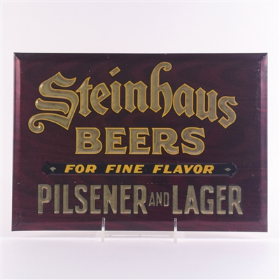Steinhaus Beers 1930s Tin-Over-Cardboard Sign