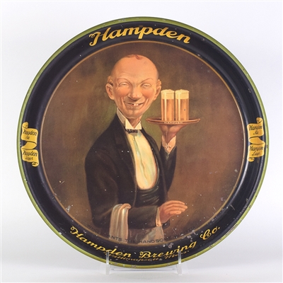 Hampden 1930s Handsome Waiter BLACK TEXT Tray TOUGH