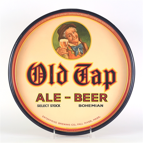 Old Tap Ale Beer 1930s 13-inch Serving Tray