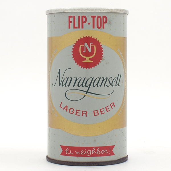 Narragansett Beer FLIP TOP Zip Top ENAMEL 95-38