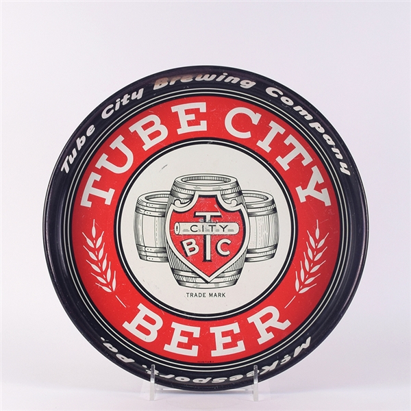 Tube City Beer 1940s Serving Tray