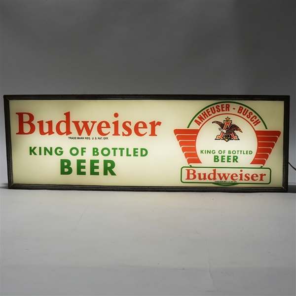 Budweiser King of Bottled Beer Illuminated Sign