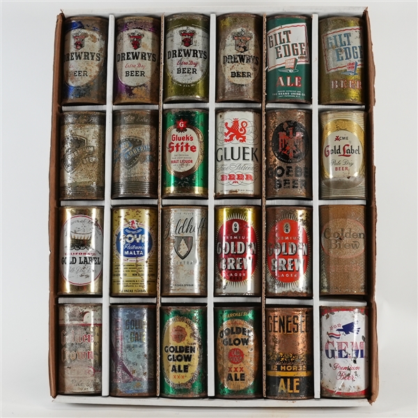 24 Flat Top Beer Cans Lot 1