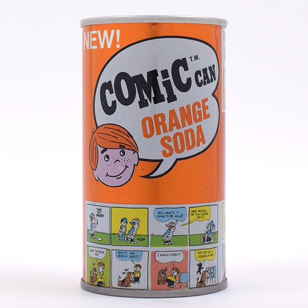 Comic Can Orange Soda Pull Tab