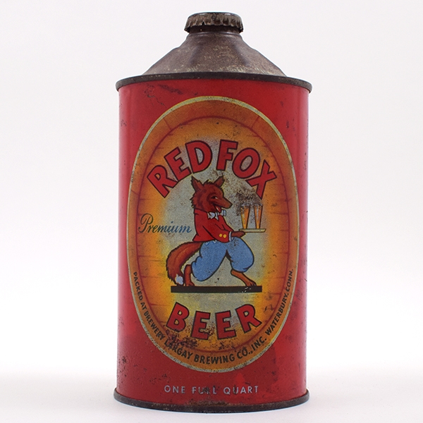 Red Fox Beer Quart Cone Top RARE 218-1