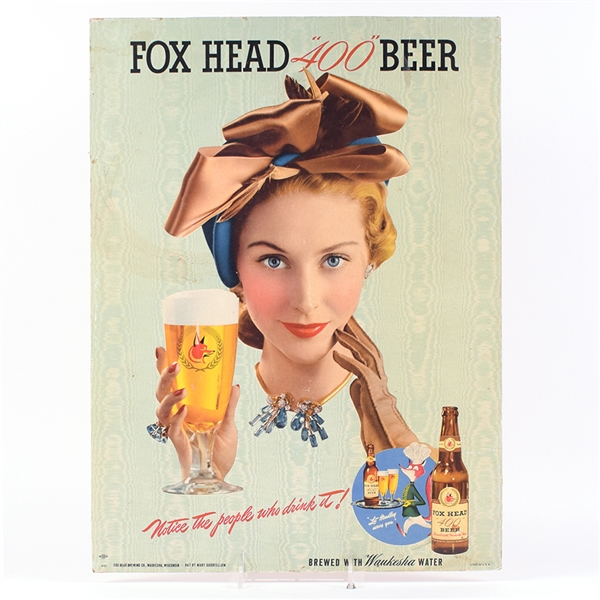 Fox Head 400 Cardboard Easel Sign
