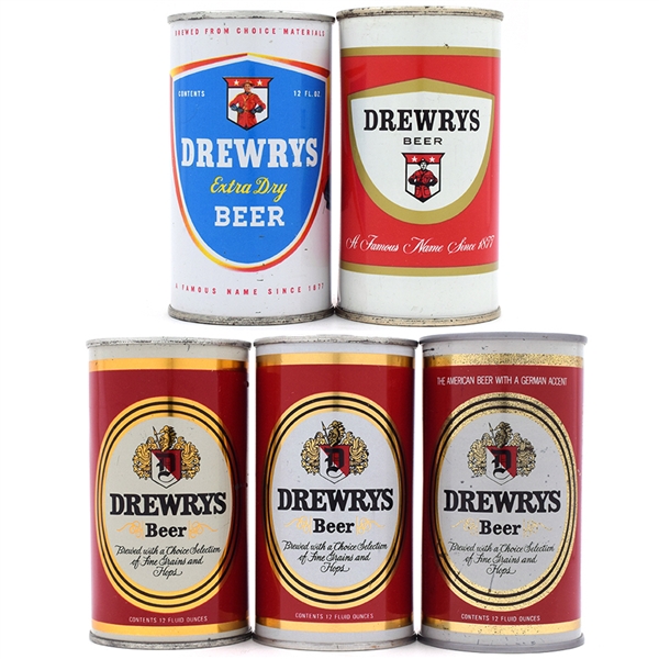 Drewrys Flat Tops Lot of 5 Different