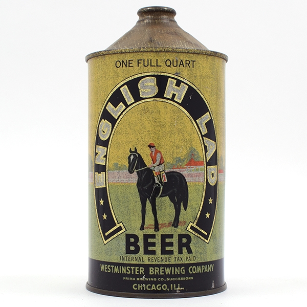 English Lad Beer Quart Cone Top PRIMA SUCCESSORS RARE 208-3