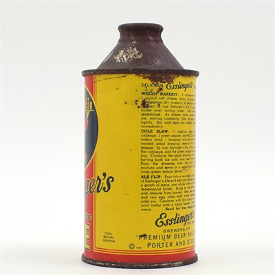 Esslingers Ale Flat Bottom Cone Top 161-12