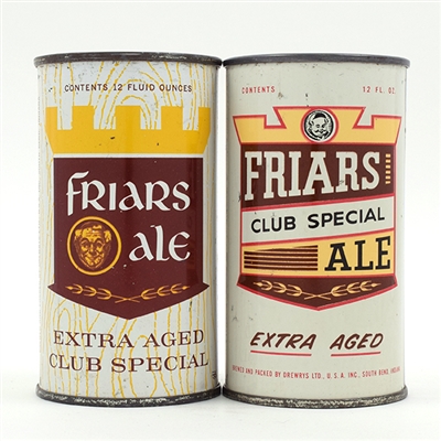 Friars Ale Flat Tops Lot of 2 Different