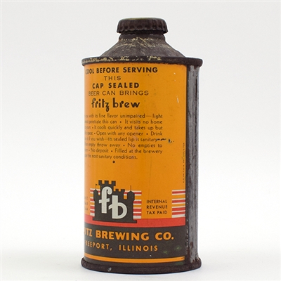 Fritz Brew Beer Cone Top RARE 164-7