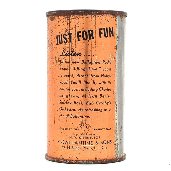 Ballantines Ale Flat Top JUST FOR FUN UNLISTED