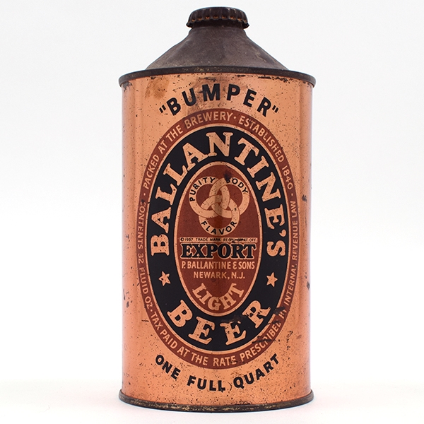 Ballantines Beer Quart Cone Top BREWS CAP-SEALED UNLISTED