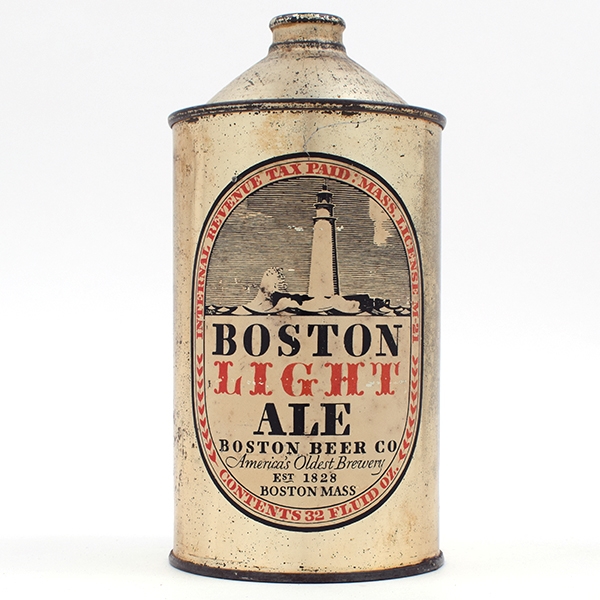 Boston Light Ale Quart Cone Top 32 FLUID OZ 203-16