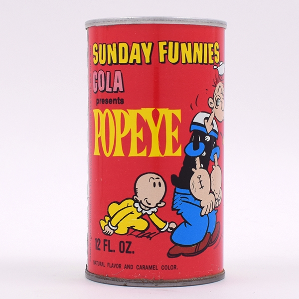 Sunday Funnies Cola Soda Pull Tab POPEYE