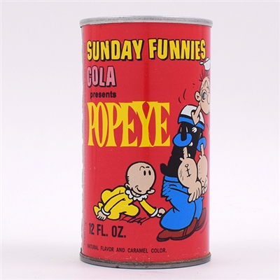 Sunday Funnies Cola Soda Pull Tab POPEYE