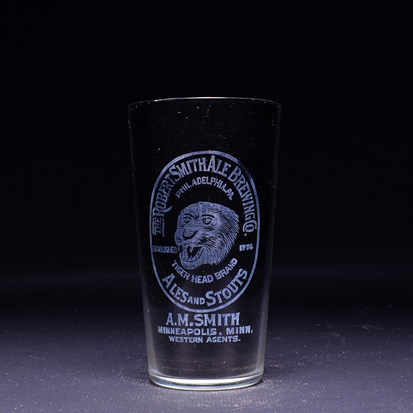 Robert Smith Ale Brewery Pre-Prohibition Etched Glass