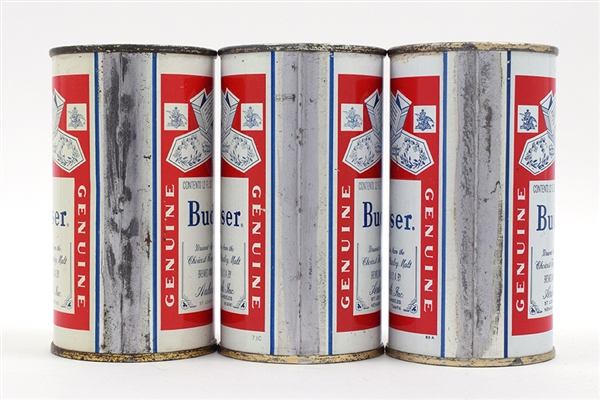 Budweiser Beer Lot of 5 Different Flat Tops