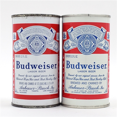 Budweiser Beer Lot of 5 Different Flat Tops