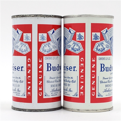 Budweiser Beer Lot of 5 Different Flat Tops