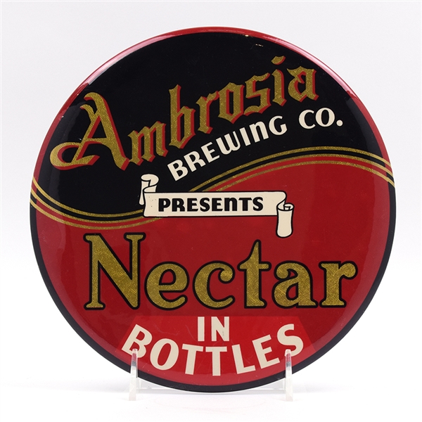 Ambrosia Nectar 1930s Button Sign RARE