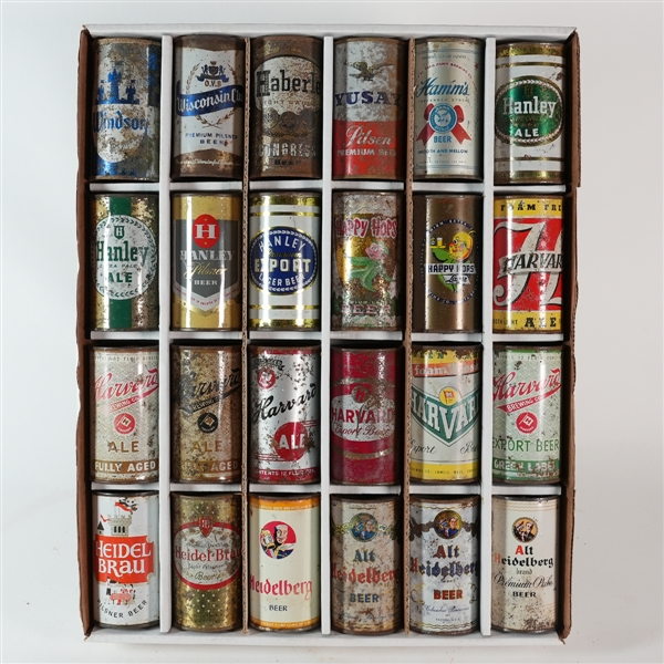 24 Flat Top Beer Cans Lot 4