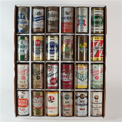 24 Flat Top Beer Cans Lot 4