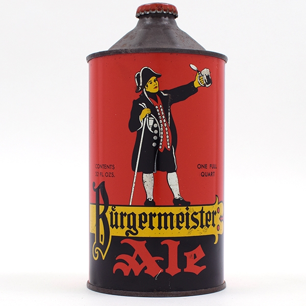 Burgermeister Ale Quart Cone Top CLEAN 204-16