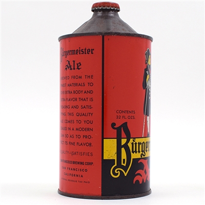 Burgermeister Ale Quart Cone Top CLEAN 204-16