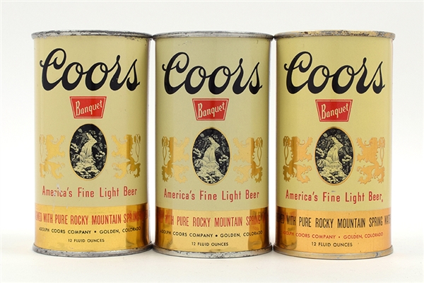 Coors Beer Flat Tops Lot of 5 Different