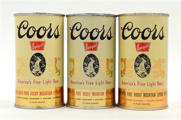 Coors Beer Flat Tops Lot of 5 Different