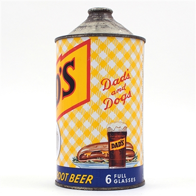 Dads Root Beer Soda Quart Cone Top