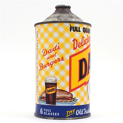 Dads Root Beer Soda Quart Cone Top