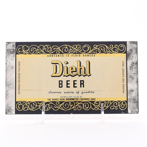 Diehl Beer Unrolled Cone Top Sheet 159-12