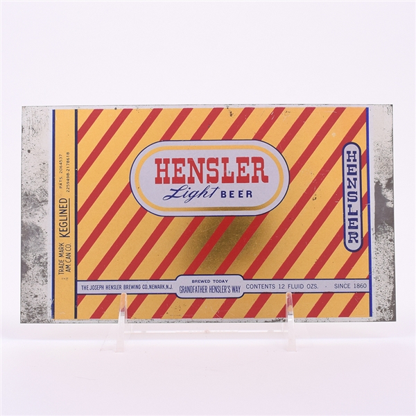 Hensler Beer Unrolled Flat Top Sheet TOUGH 81-32