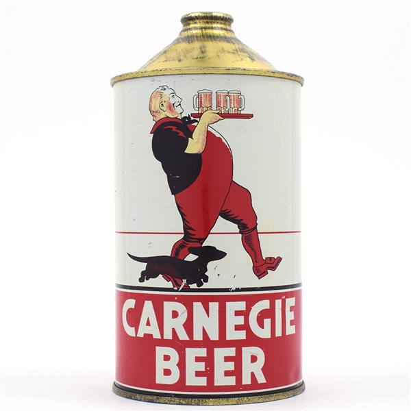 Carnegie Beer Quart Cone Top RARE 205-9