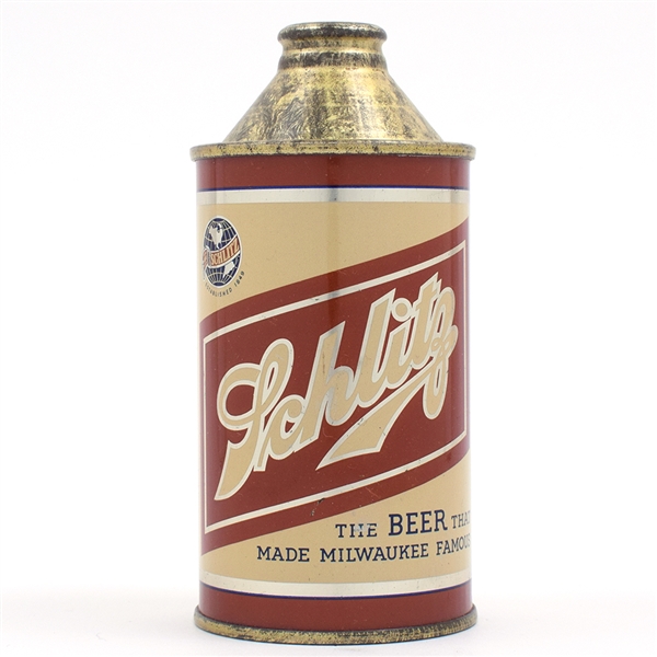 Schlitz Beer Cone Top RARE POSSIBLY UNIQUE WOW UNLISTED