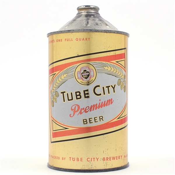 Tube City Beer Quart Cone Top BEST KNOWN ACTUAL 220-3