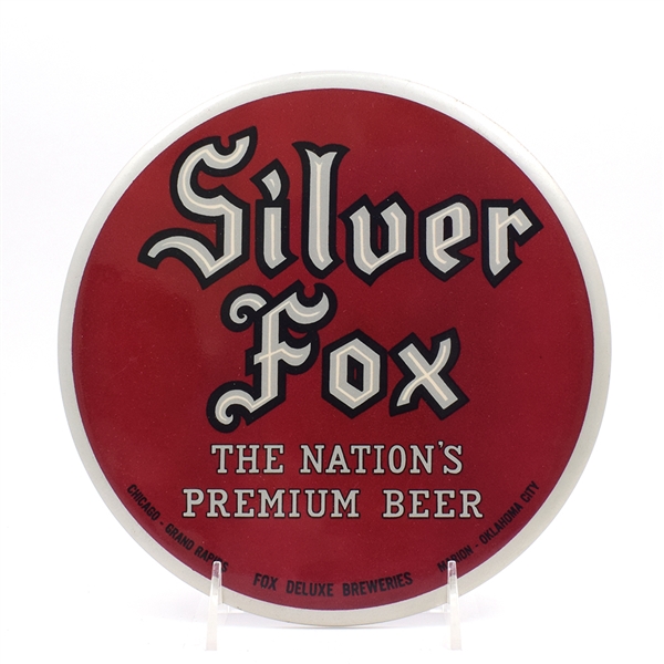 Silver Fox Beer Button Sign