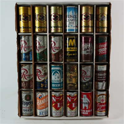 24 Flat Top Beer Cans Lot 4