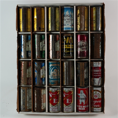 24 Flat Top Beer Cans Lot 4