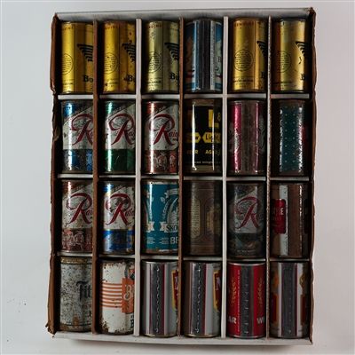 24 Flat Top Beer Cans Lot 4