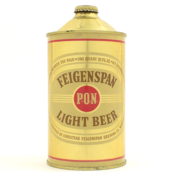 Feigenspan Beer Quart Cone Top RARE THIS CLEAN ACTUAL 209-11