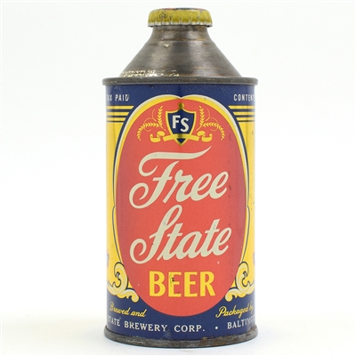 Free State Beer Cone Top SCARCE AND CLEAN 164-4