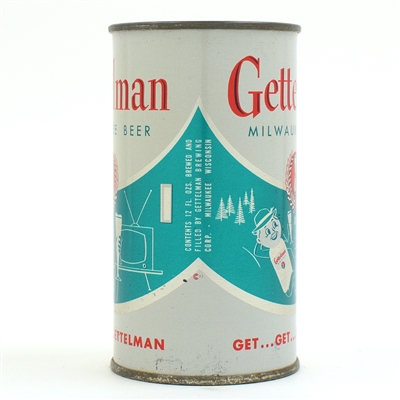 Gettelman Beer Flat Top DULL SATIN SILVER AND BLUE L69-23