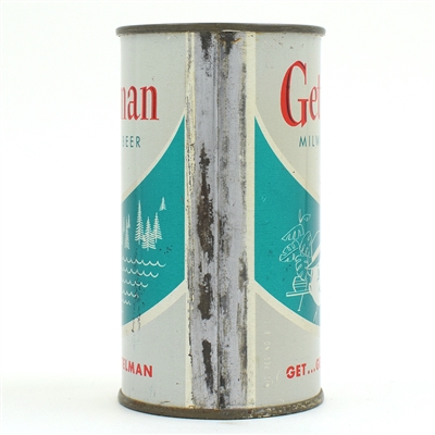 Gettelman Beer Flat Top DULL SATIN SILVER AND BLUE L69-23