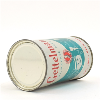 Gettelman Beer Flat Top DULL SATIN SILVER AND BLUE L69-23