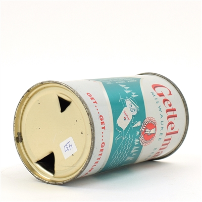 Gettelman Beer Flat Top DULL SATIN SILVER AND BLUE L69-23
