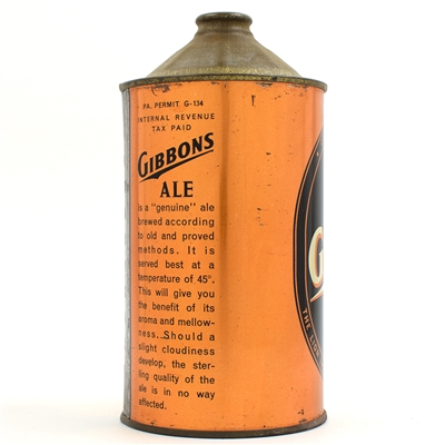Gibbons Ale Quart Cone Top 210-2
